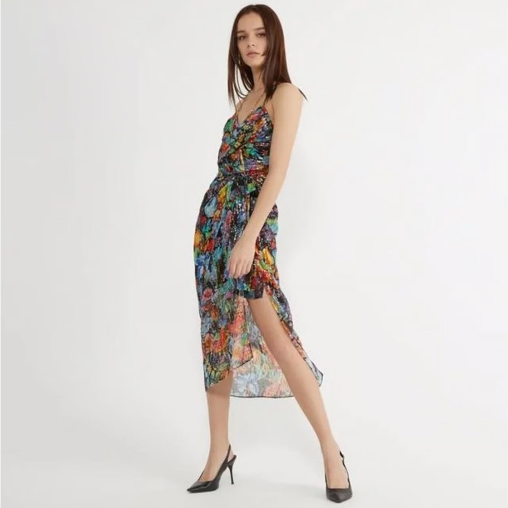 The Kooples Multicolor Midi Dress NWT
